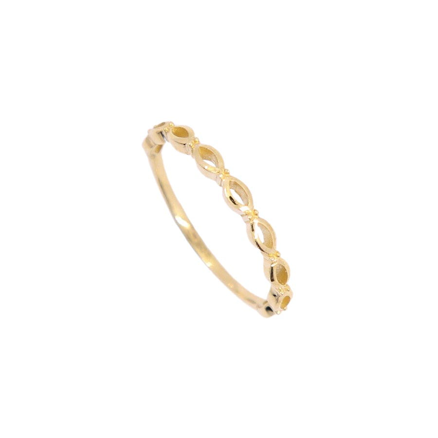 9K GOLD EYELET RING