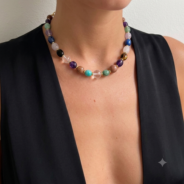 "Sweet Candy " Mix Stones Necklace