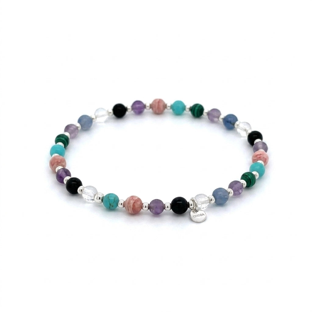 “Annie” 4mm Mix Round Beaded Bracelet