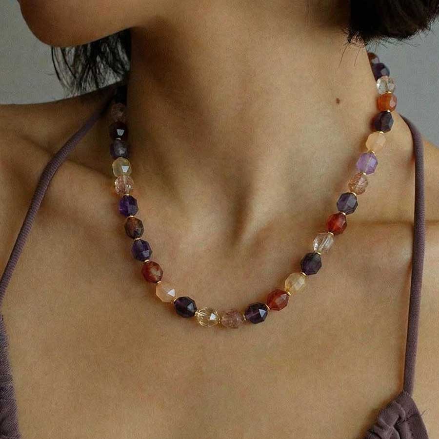 "FALL BEAUTY" Mix Stones Necklace