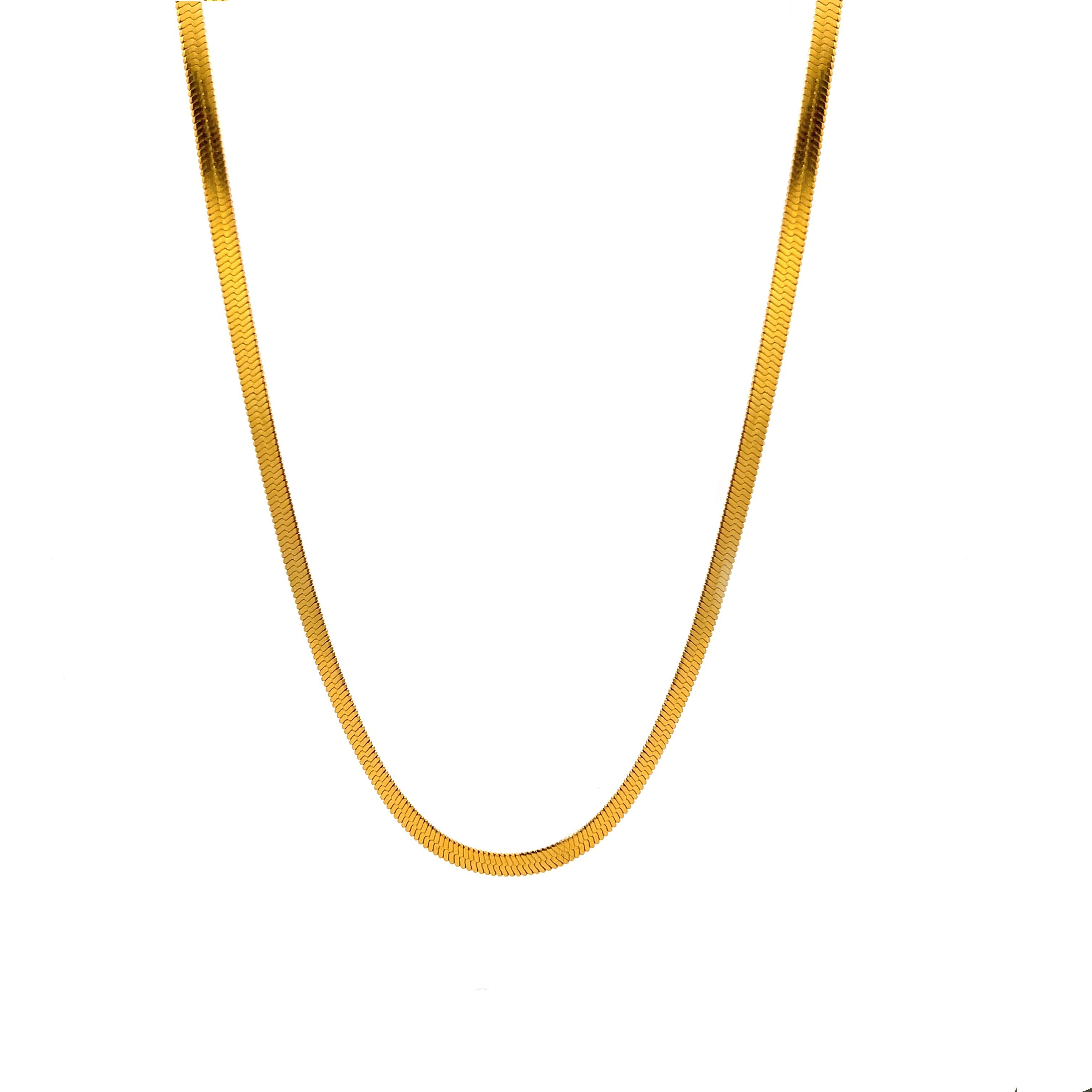 Shop Amelia Gold Flat Necklace by Gosia Orlowska