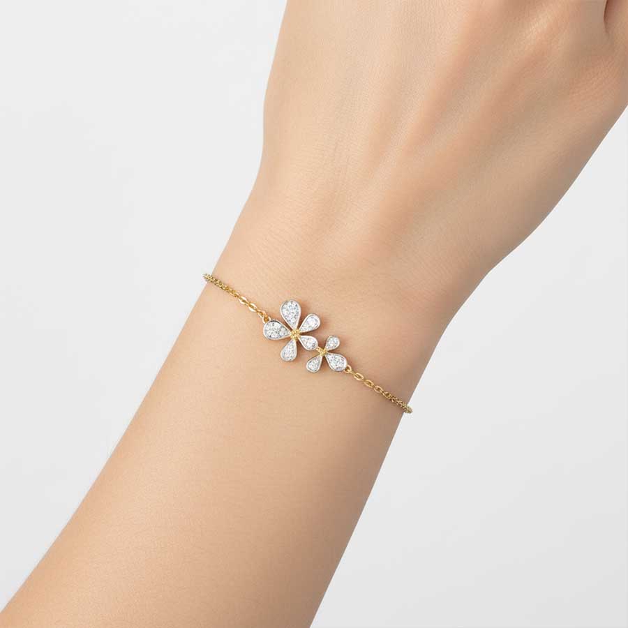 “Fleur” Fortune Petal Gold Vermeil Bracelet
