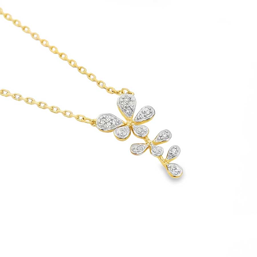 “Fleur” Fortune Petal Gold Vermeil Necklace