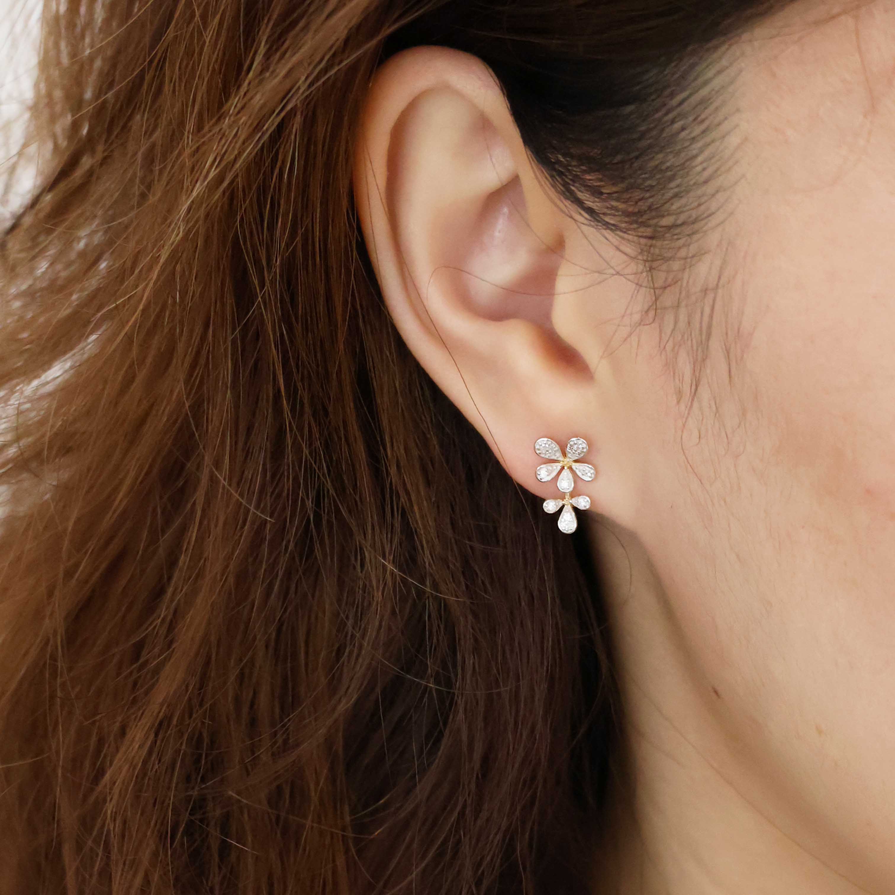 “Fleur” Fortune Petal Gold Vermeil Stud Earrings