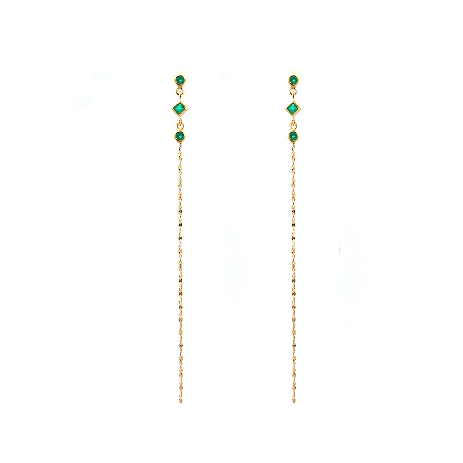“Forest” 925 sterling silver Dainty Drop Earrings