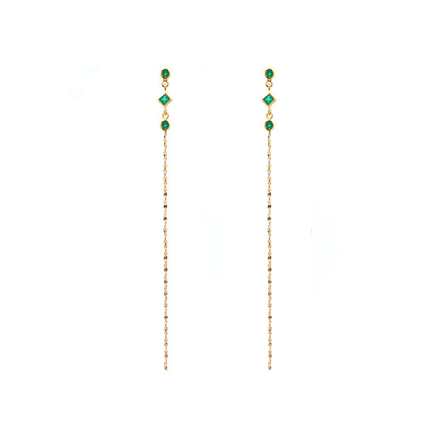 “Forest” 925 sterling silver Dainty Drop Earrings