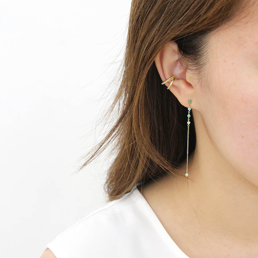 “Forest” 925 sterling silver Bead Drop Earrings