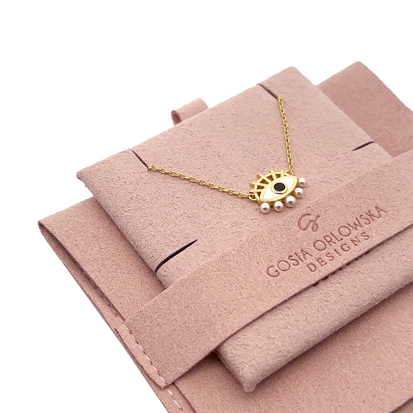 “Freya” Evil Eye & Pearl 925 sterling silver Necklace