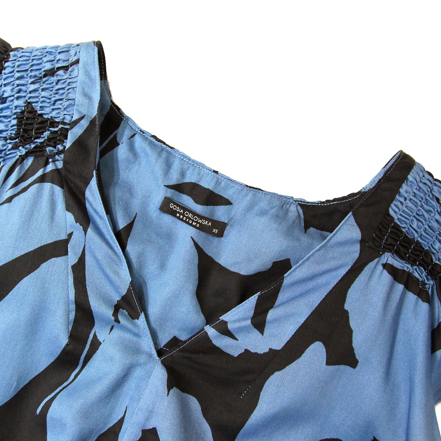 Discover Gentian Blue Cotton Dress | Gosia Orlowska Exclusive