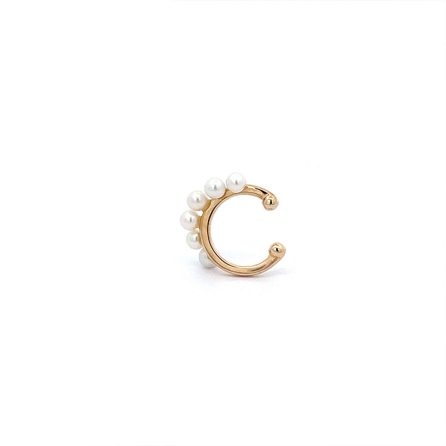 “Gloria” 9K Gold & White Pearl Ear Cuff