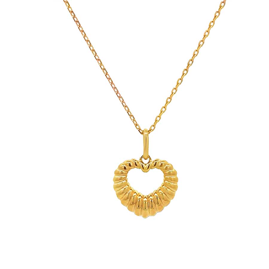 “TOBELOVED” Vibrant Heart Gold Vermeil Necklace