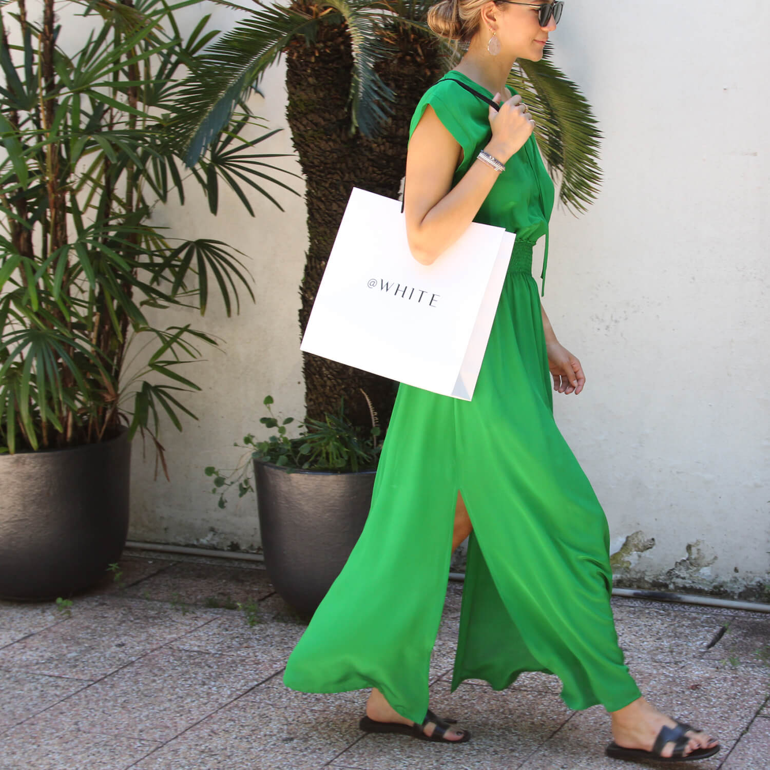 “BALI” SILK DRESS - Green