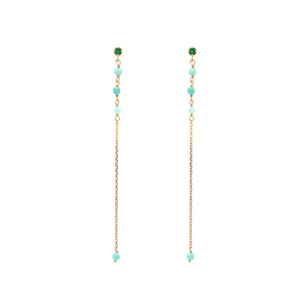 Discover Forest Aquamarine Drop Earrings