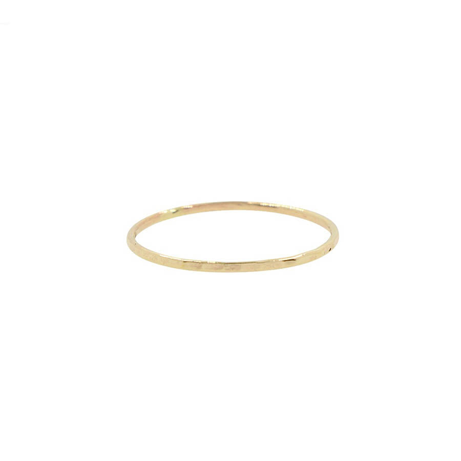 9K GOLD HAMMER WAVE STACKABLE RING
