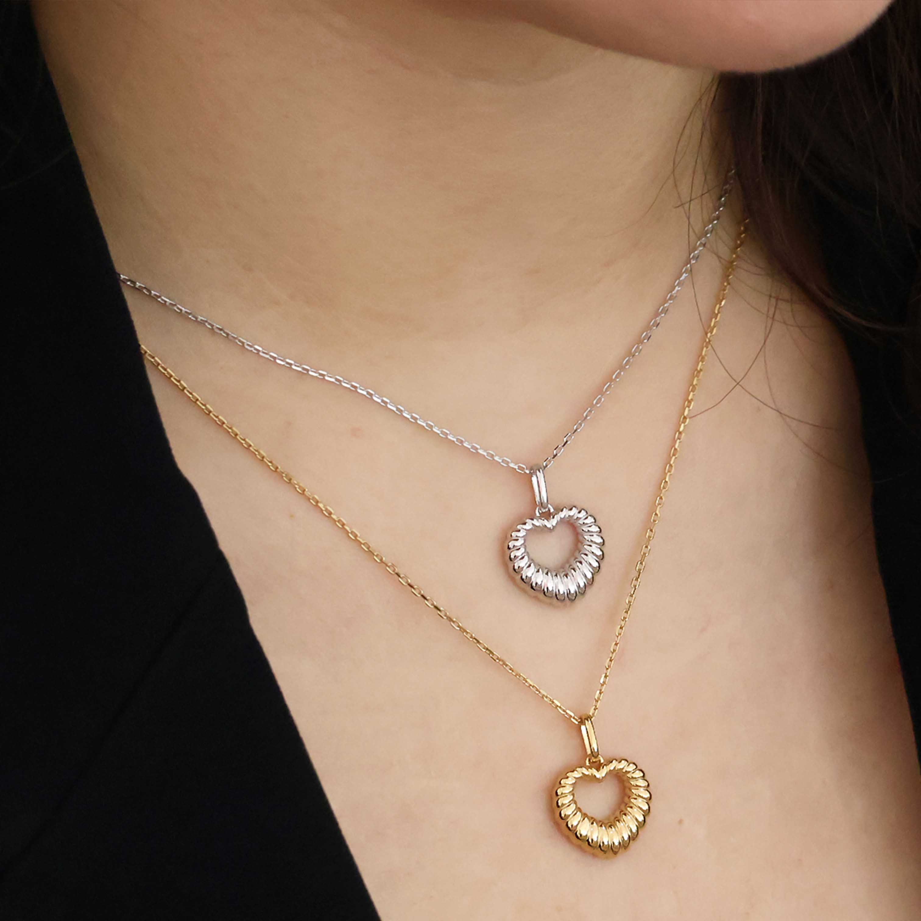 “TOBELOVED” Vibrant Heart Gold Vermeil Necklace