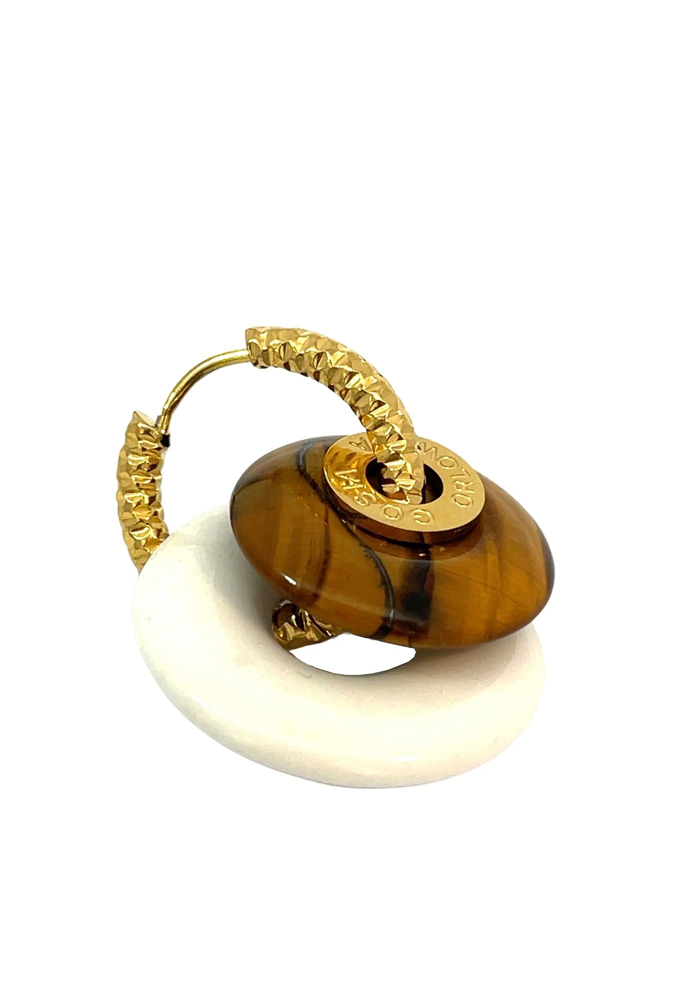 Exquisite Howlite & Tiger Eye Earrings