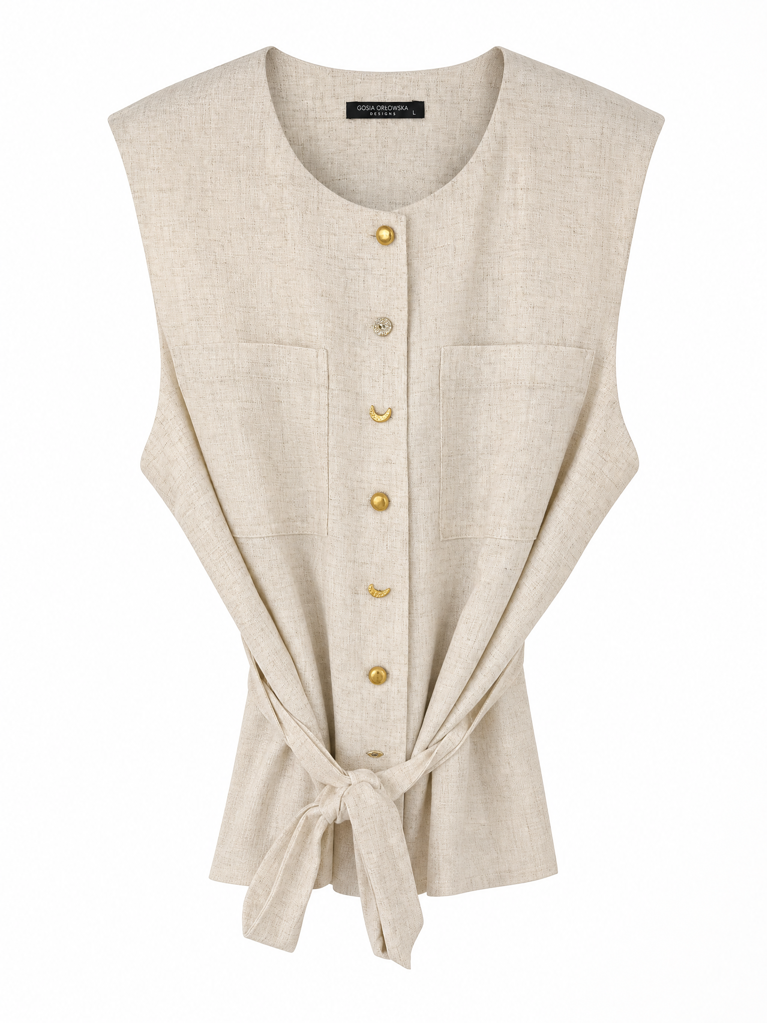 "Moon" Linen Vest