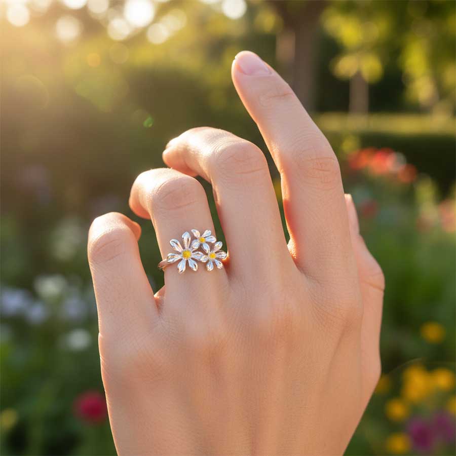 “Jasmine” Blossoming Gold Vermeil Ring
