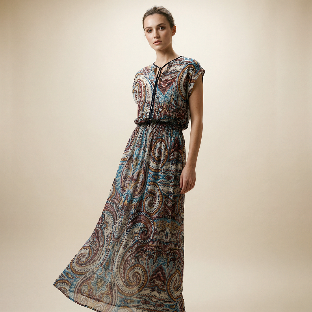“Bali” Silk Dress / Tango Pattern
