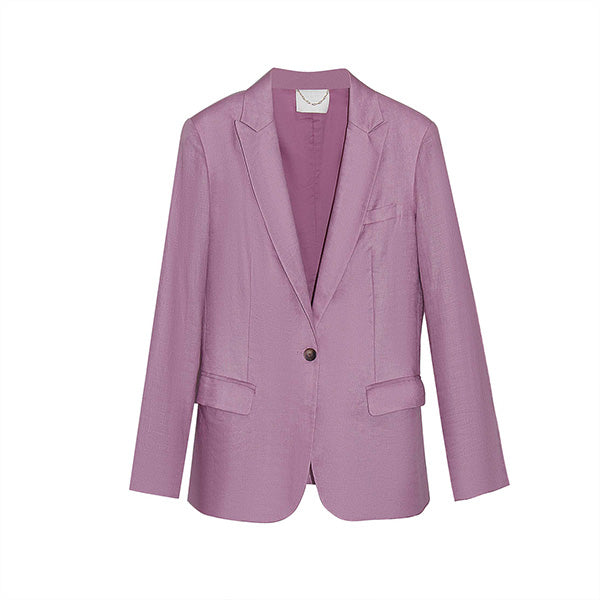 "LYLA" LINEN BLAZER - LAVENDER