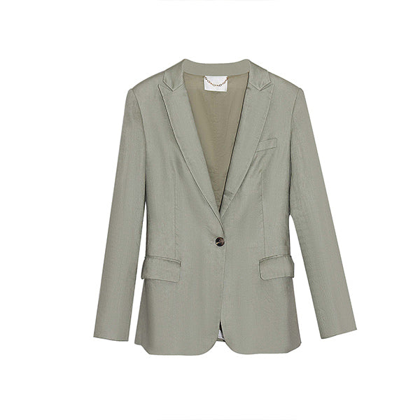 "LYLA" LINEN BLAZER - SAGE GREEN