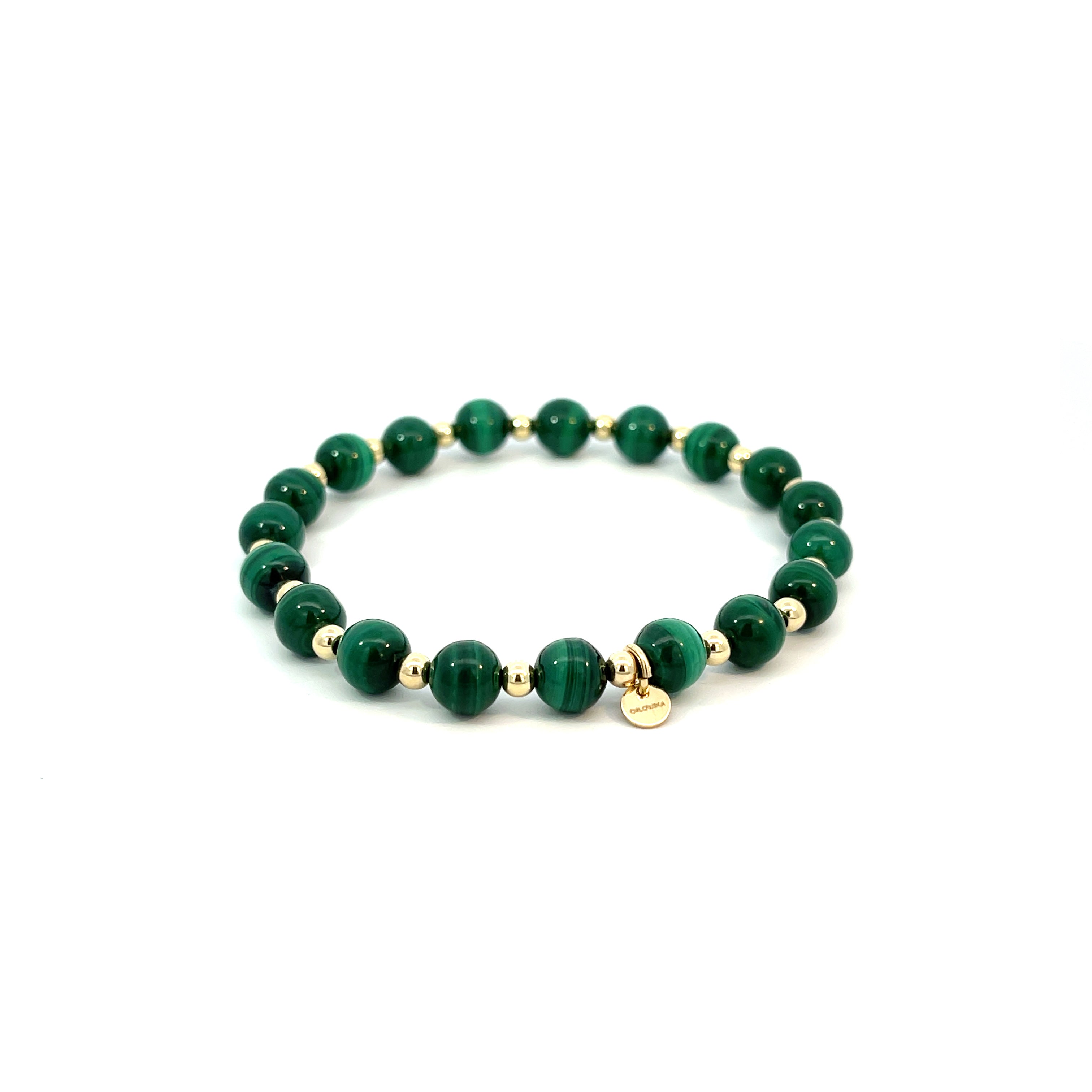 YARA 6MM Malachite Bracelet - Gosia Orlowska Collection