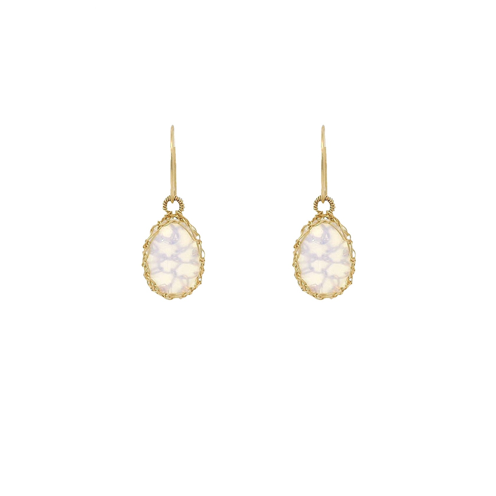 "Nati" Opal Net Oval Earrings