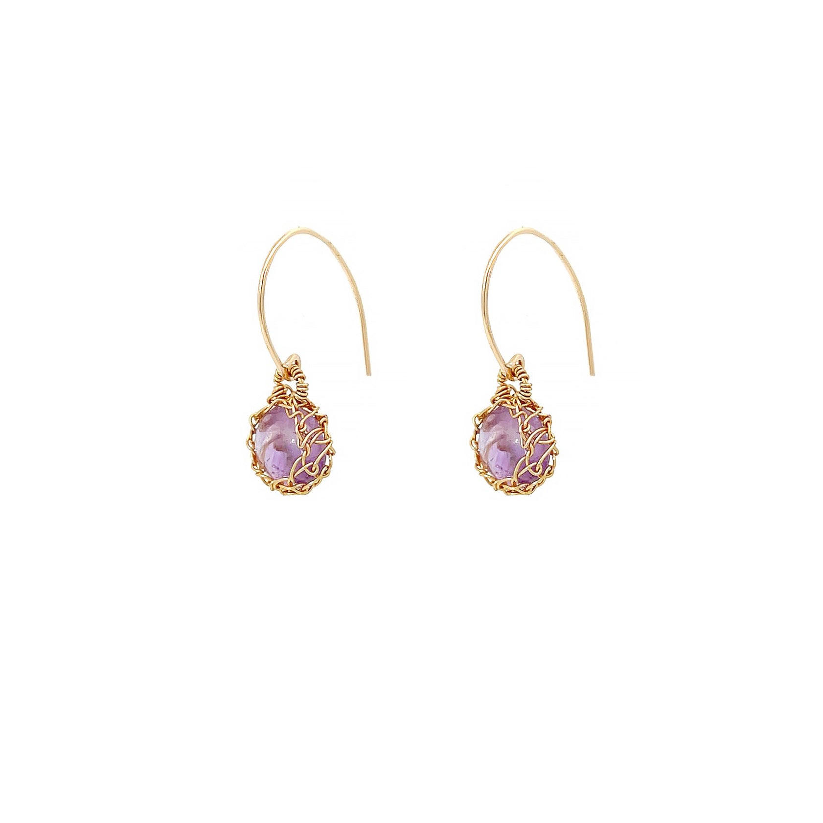 Buy NATI Amethyst Net Round Studs