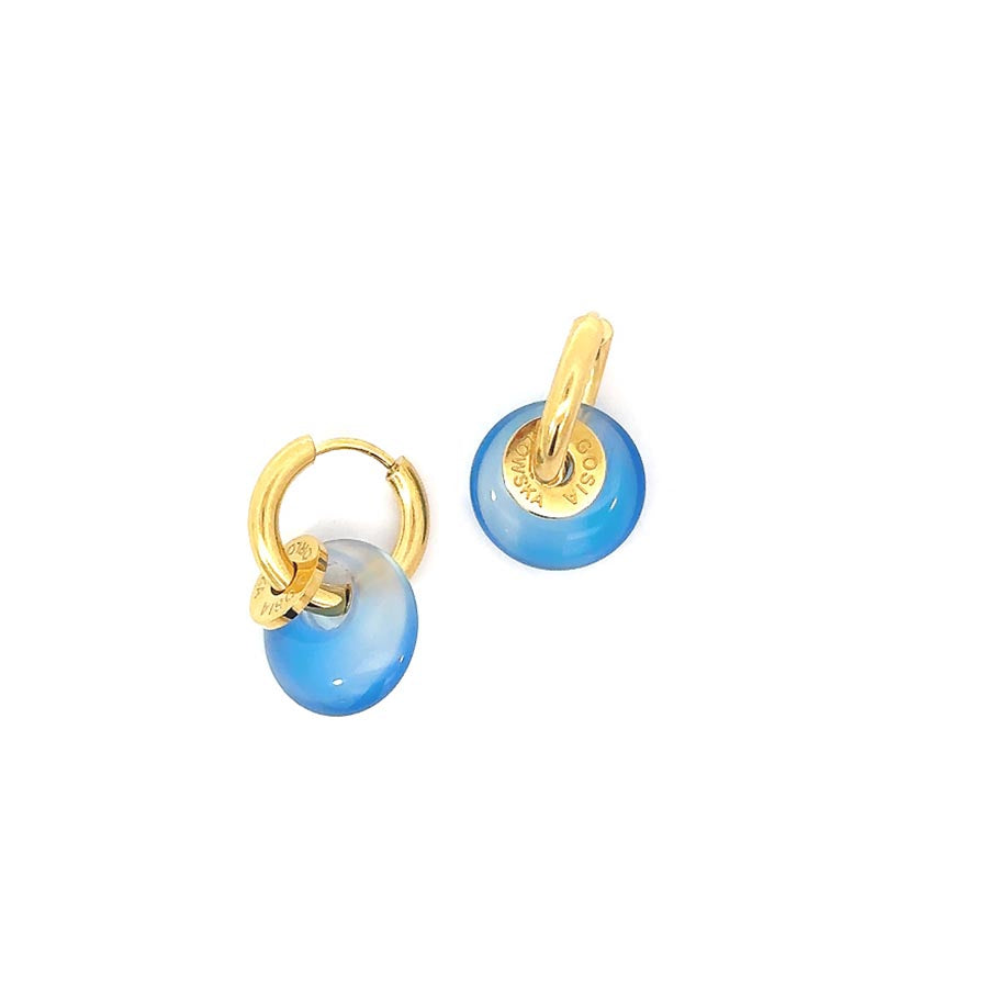 "CIAMBELLA“ 1.5cm Agate Minnie Earrings