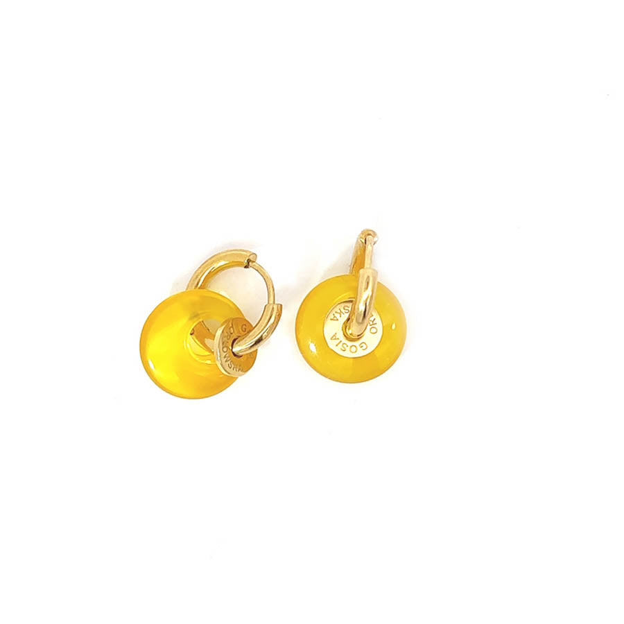 "CIAMBELLA“ 1.5cm Agate Minnie Earrings