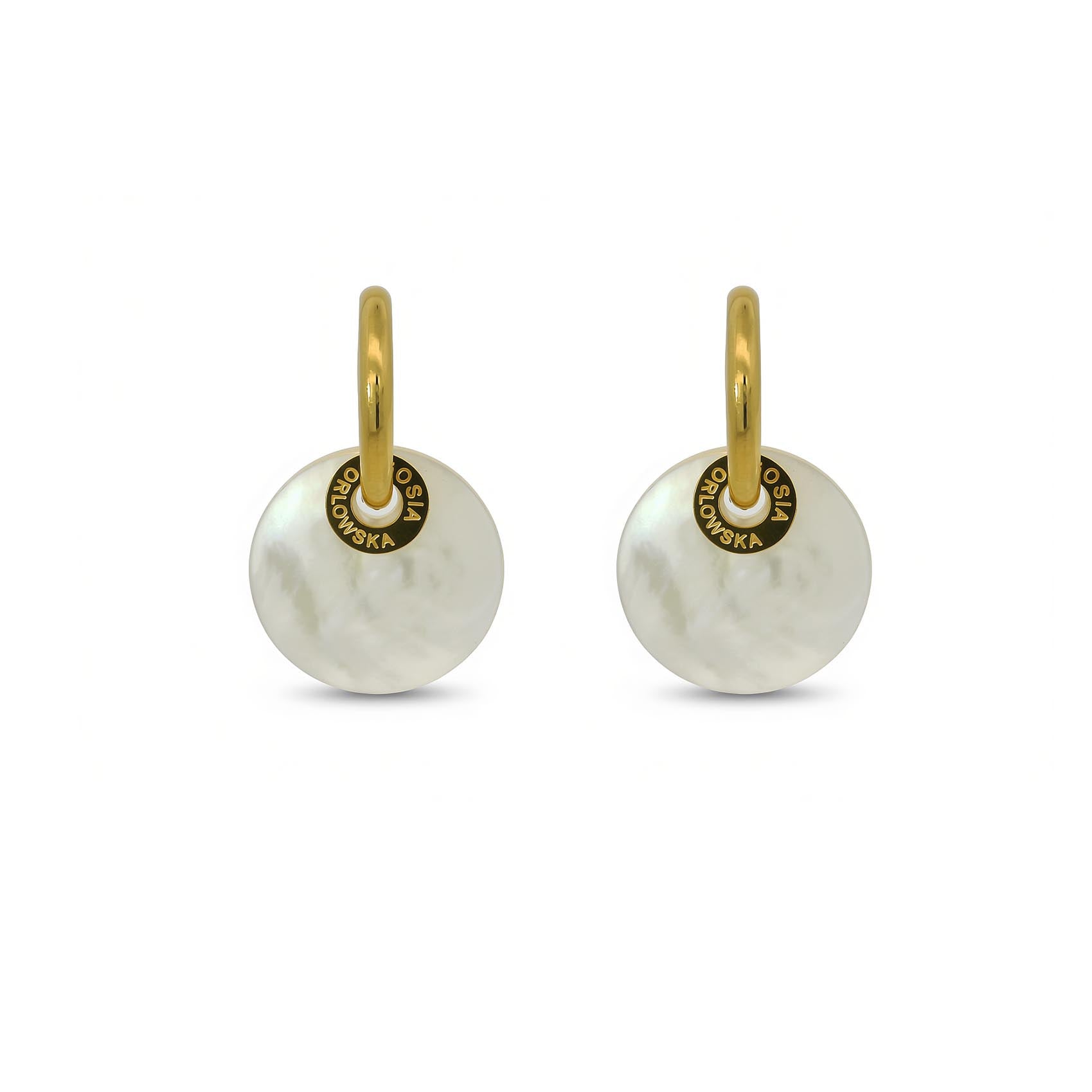 “CIAMBELLA” 2.5cm Mother of Pearl GLOBULE DROP EARRINGS