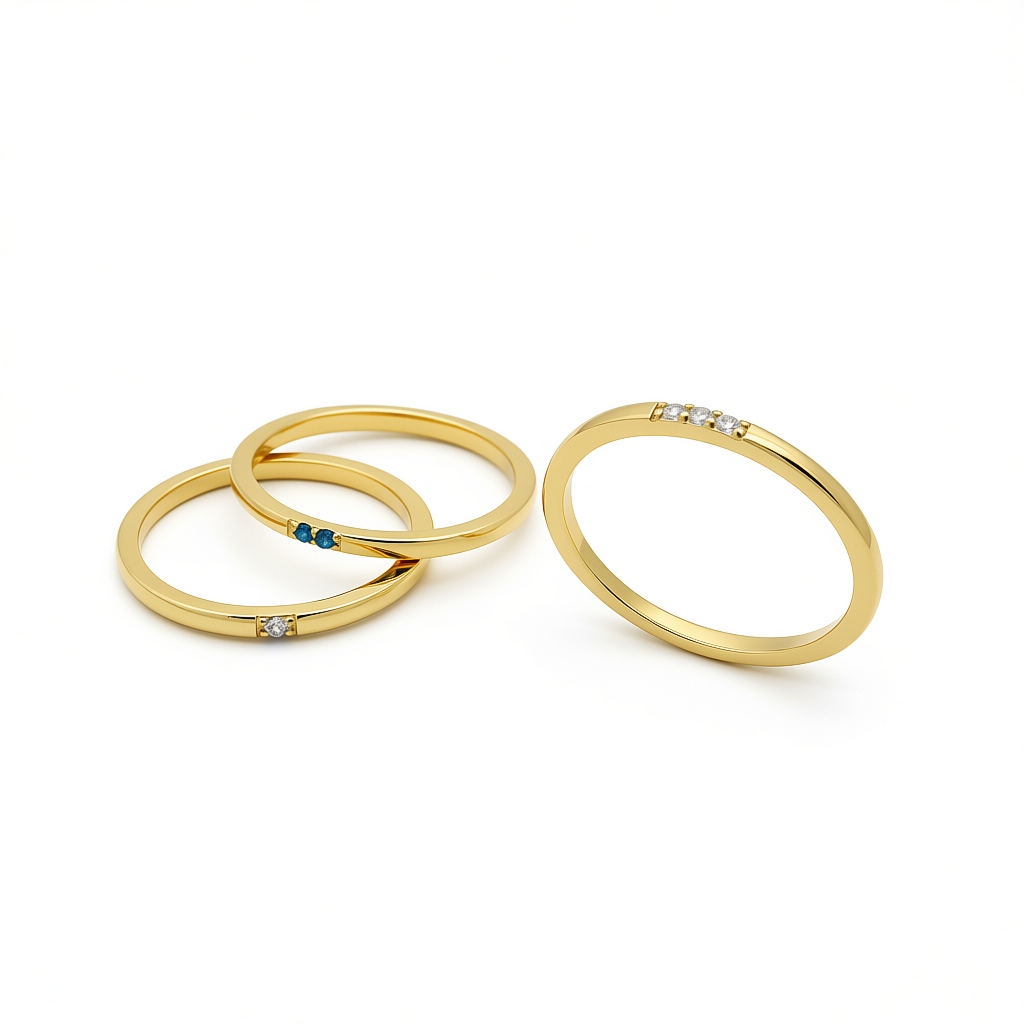 “Lori” 925 sterling SILVER 3 STONES RING