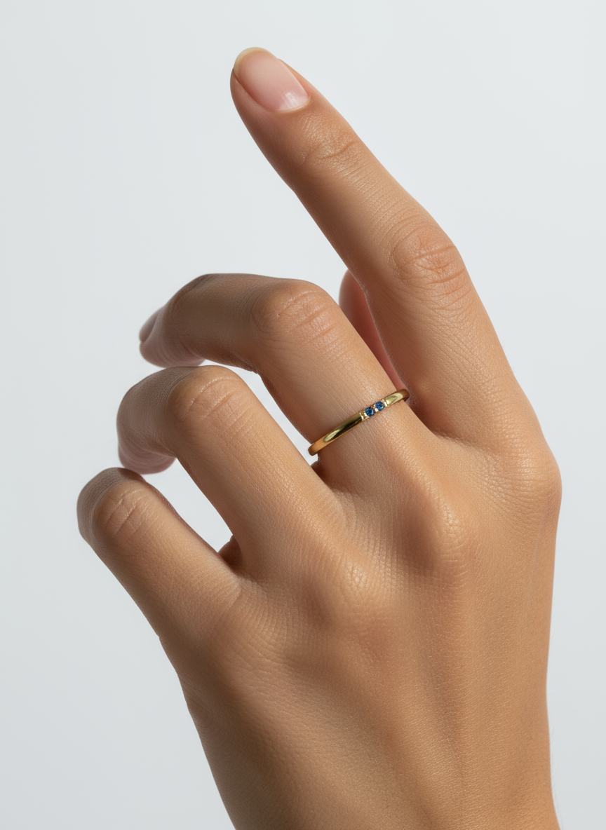 “Lori” 925 sterling SILVER SAPPHIRE RING