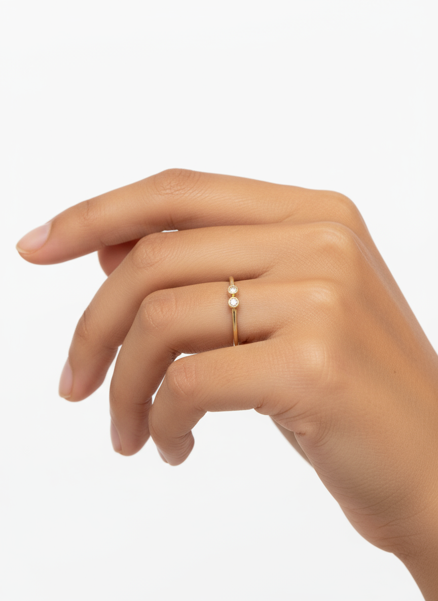 9K GOLD OLIVIA DIAMOND RING