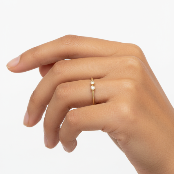 9K GOLD OLIVIA DIAMOND RING