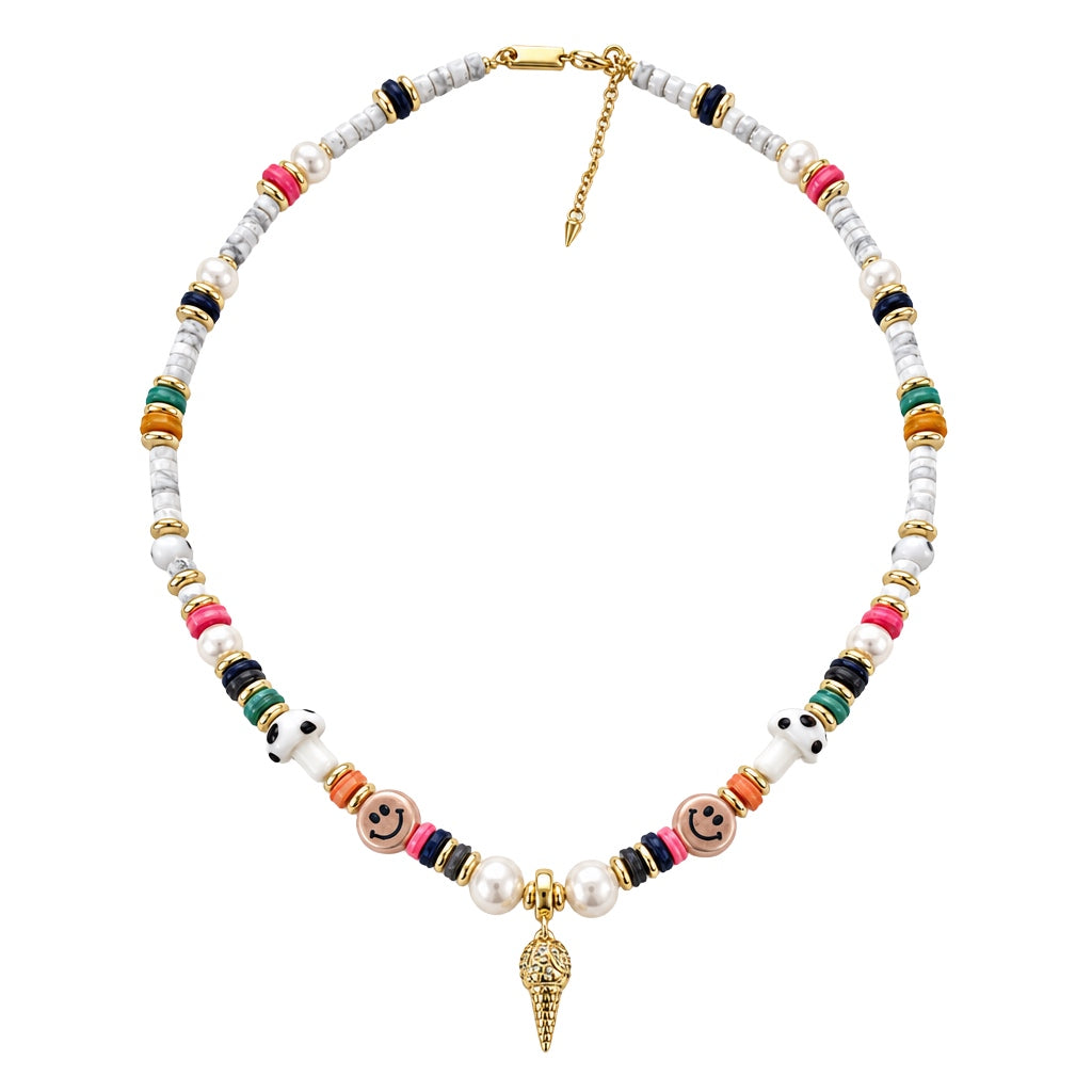 “Summer Vibe” White Howlite necklace