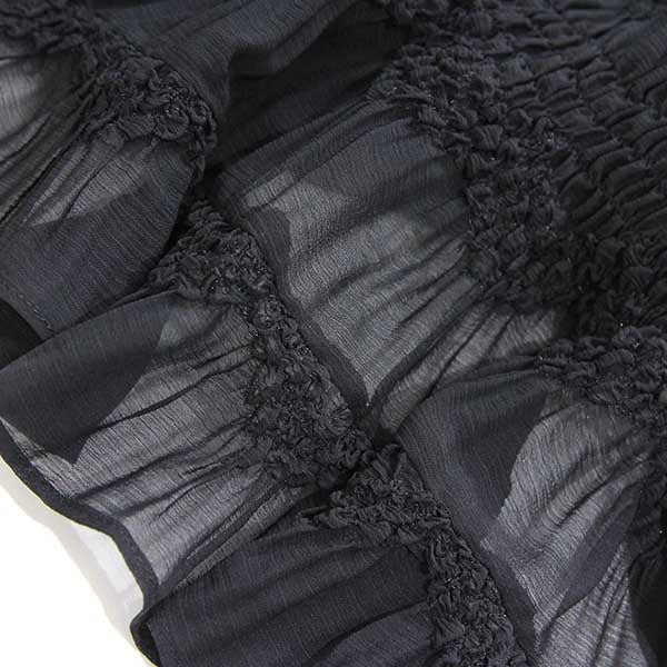 "Onyx black long sleeve " Sheer Blouse