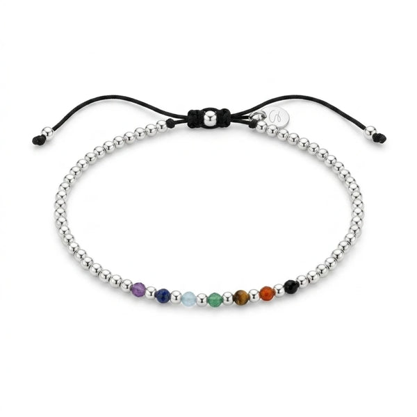 I AM ENOUGH- 925 STERLING SILVER CHAKRA BRACELET