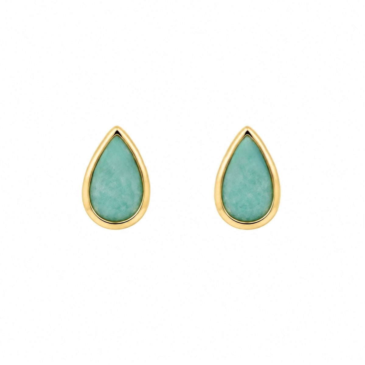9K GOLD MINI AVENTURINE DROP EARRINGS