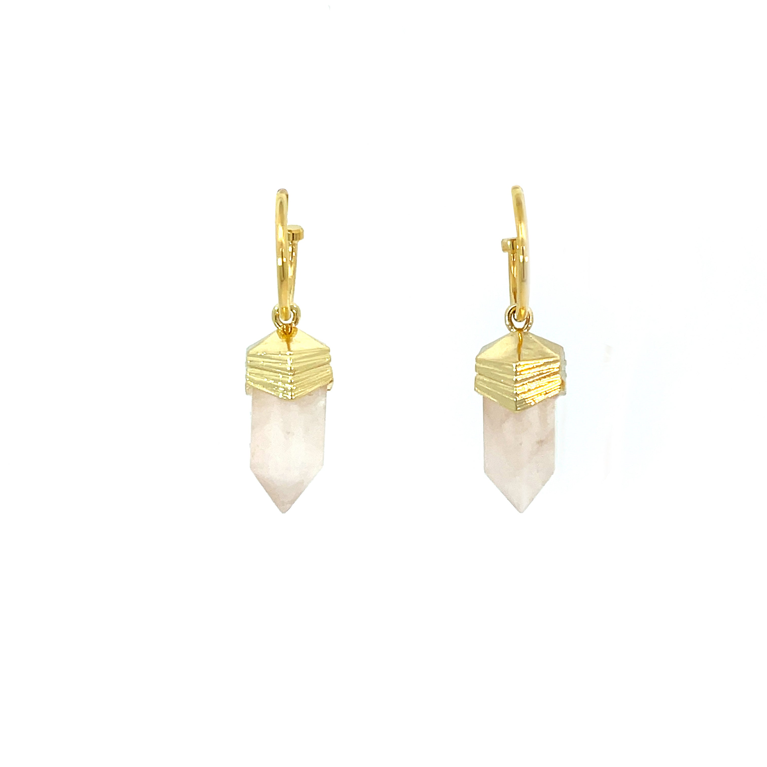 "AMARI" Crystal Hexagonal Pendulum Earrings