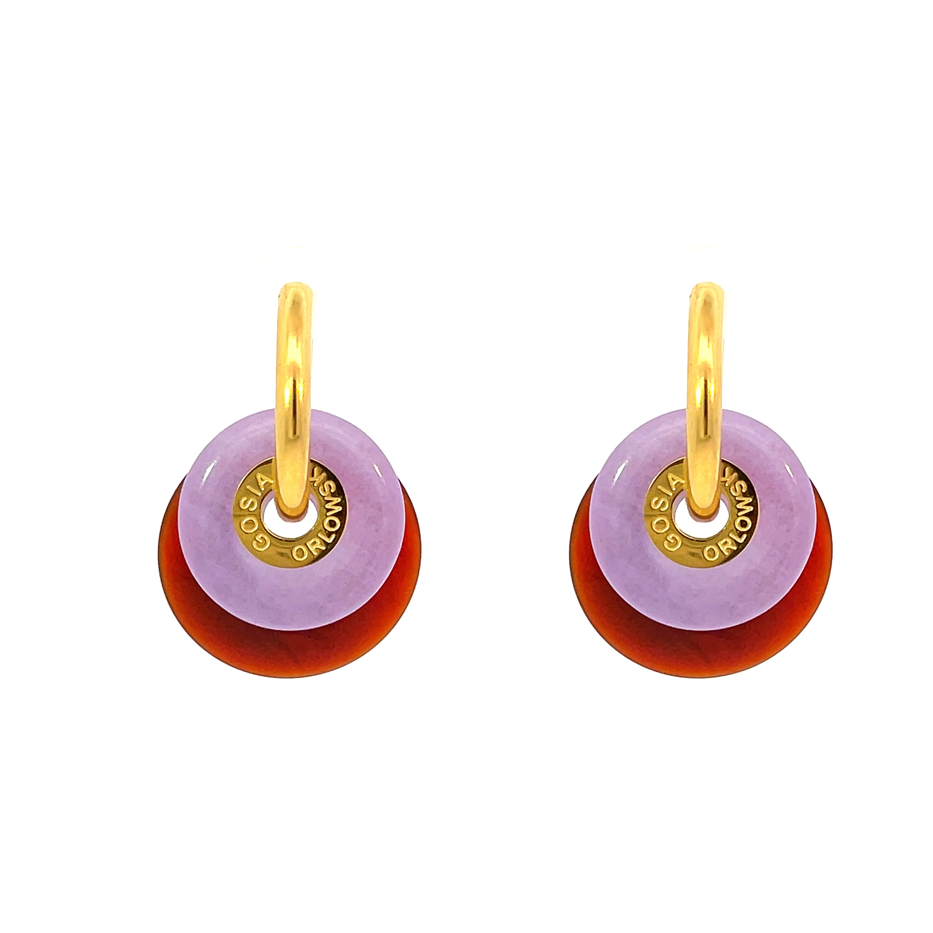 Handcrafted Stone Earrings: Ciambella Al Cioccolato Collection