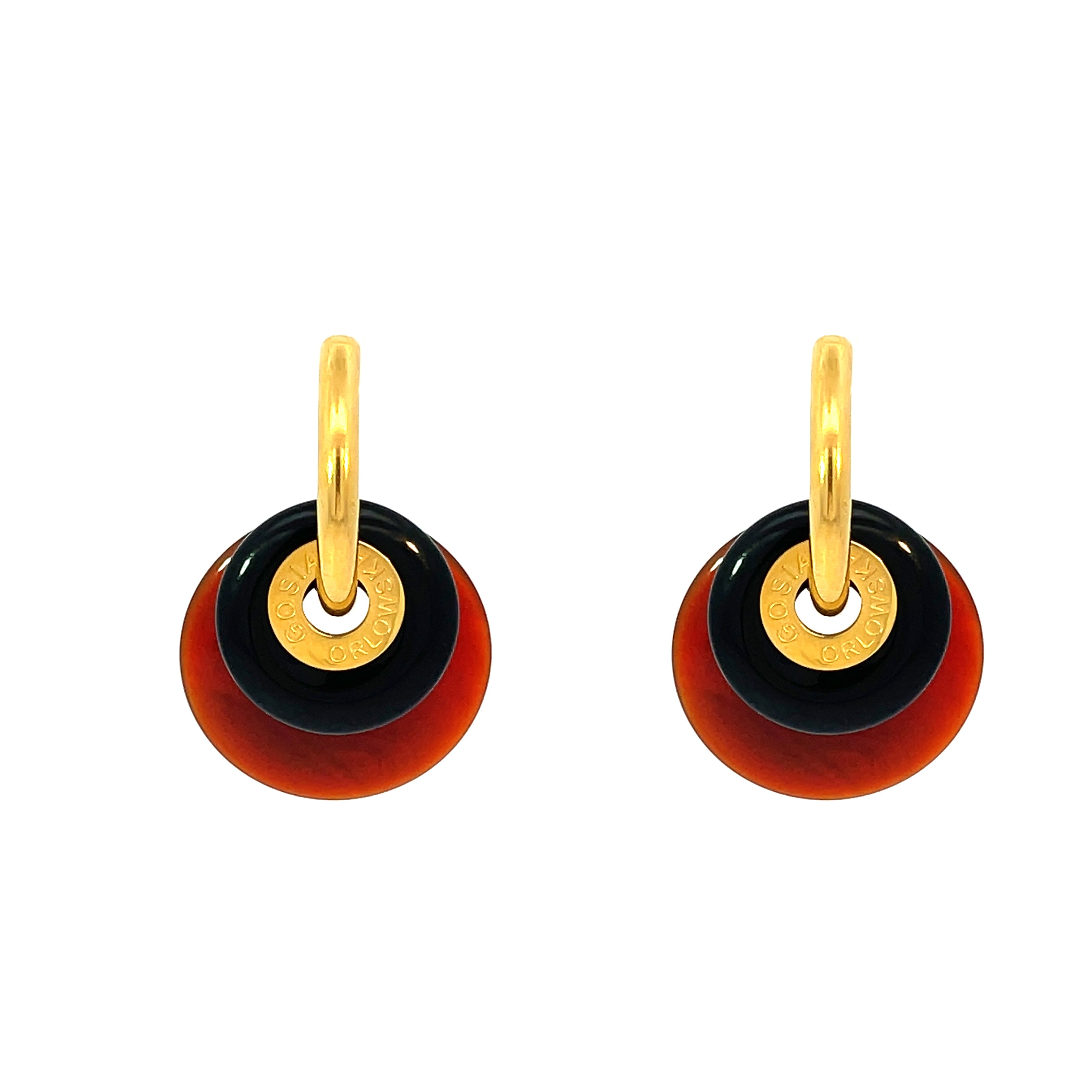 Handcrafted Stone Earrings: Ciambella "Al Cioccolato" Collection