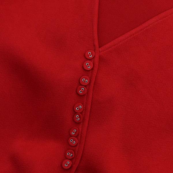 "Amelia" Acetate Sleeveless Blouse / Red