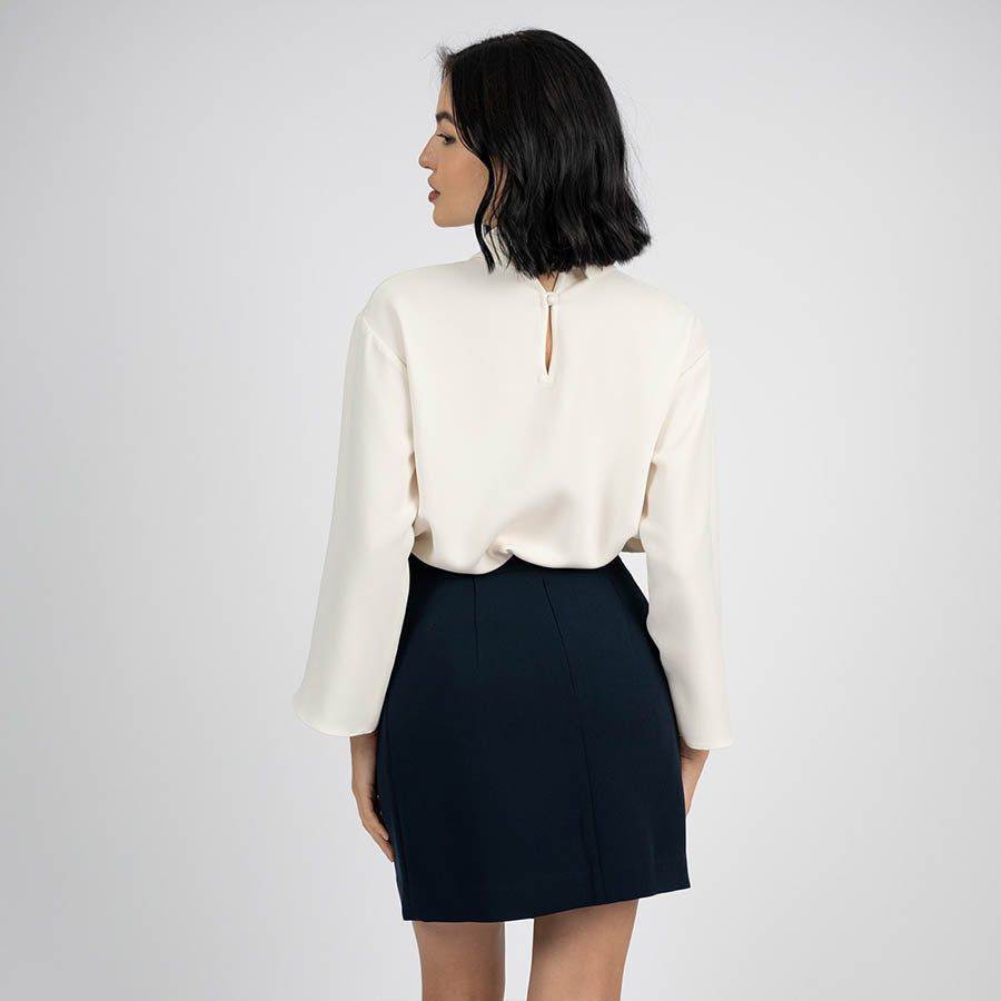 "Lauren" Acetate Roll Neck Top