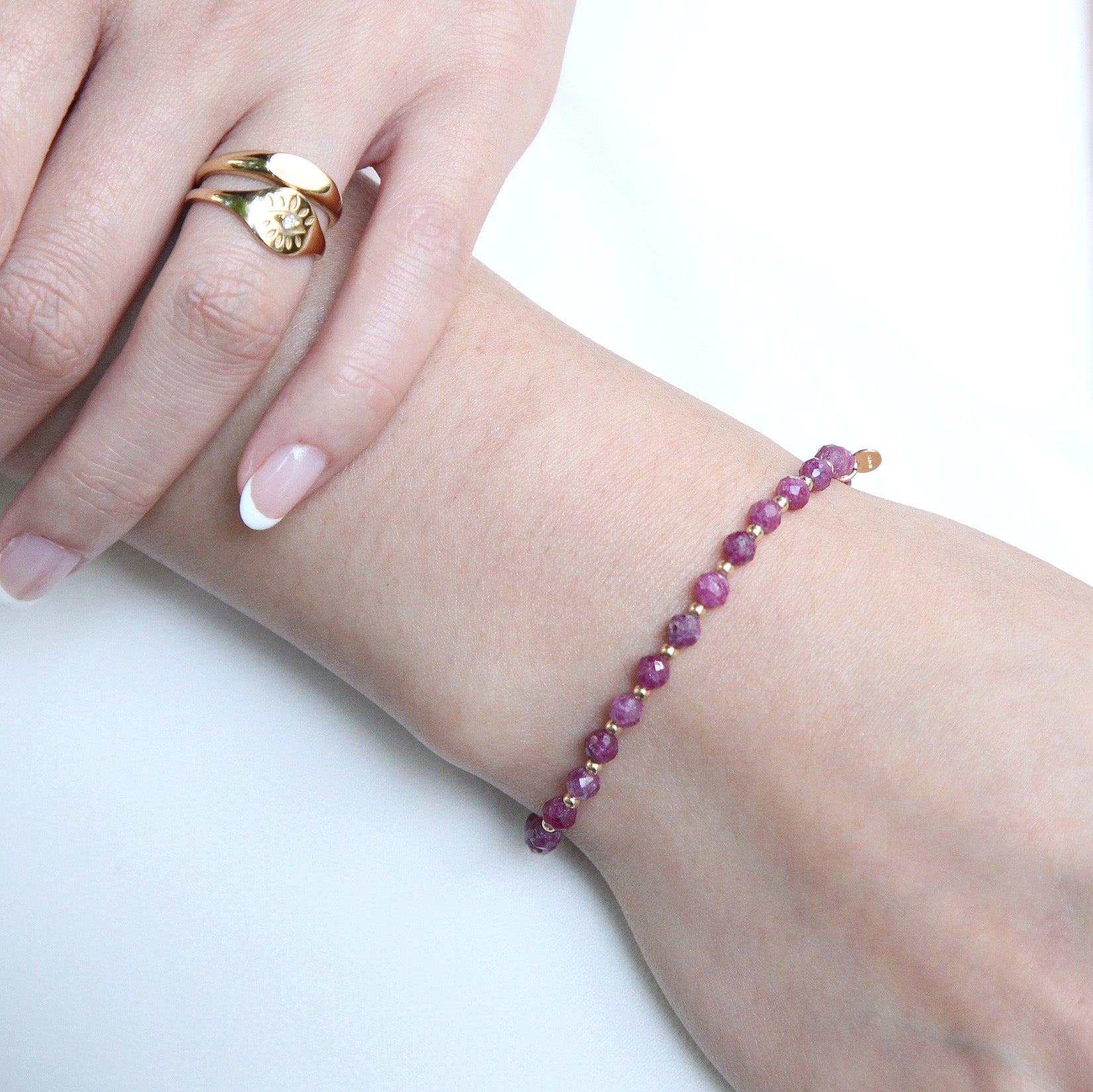 Stunning 3MM DANE Ruby Bracelet by Gosia Orlowska