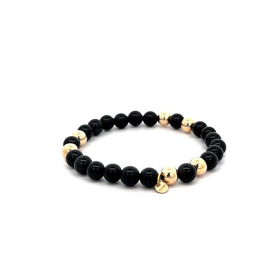 "TAWNY" 6MM BLACK TOURMALINE BRACELET