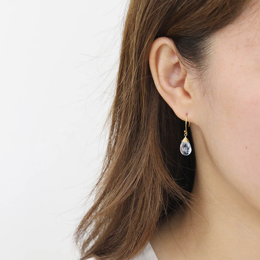 “Ava” Gemstone Long Drop Earrings