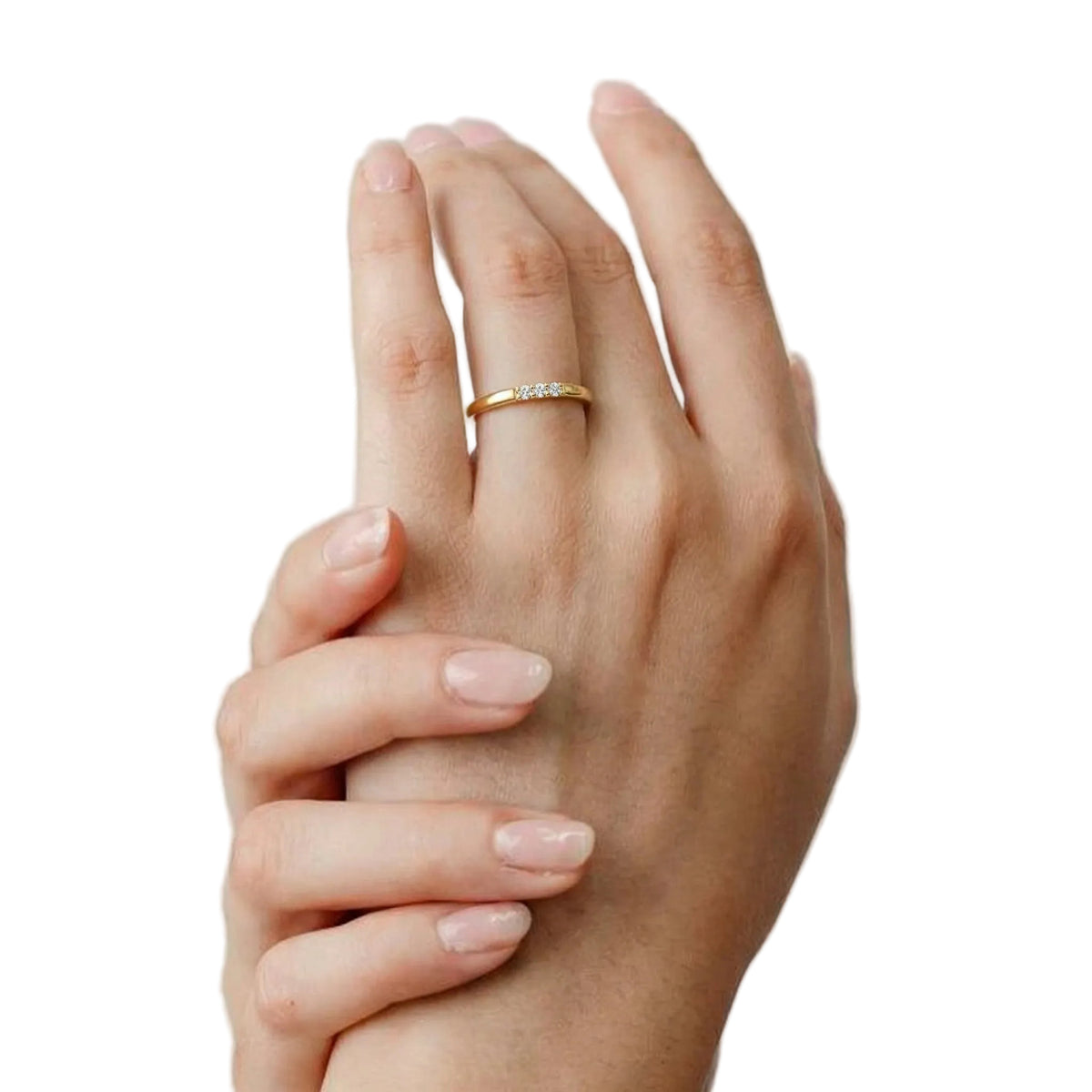 “Lori” 925 sterling silver 3 zirconia ring