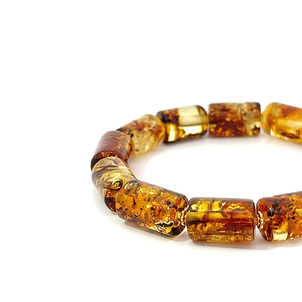 LUCKY AMBER - TUBE BEADED AMBER BRACELET II