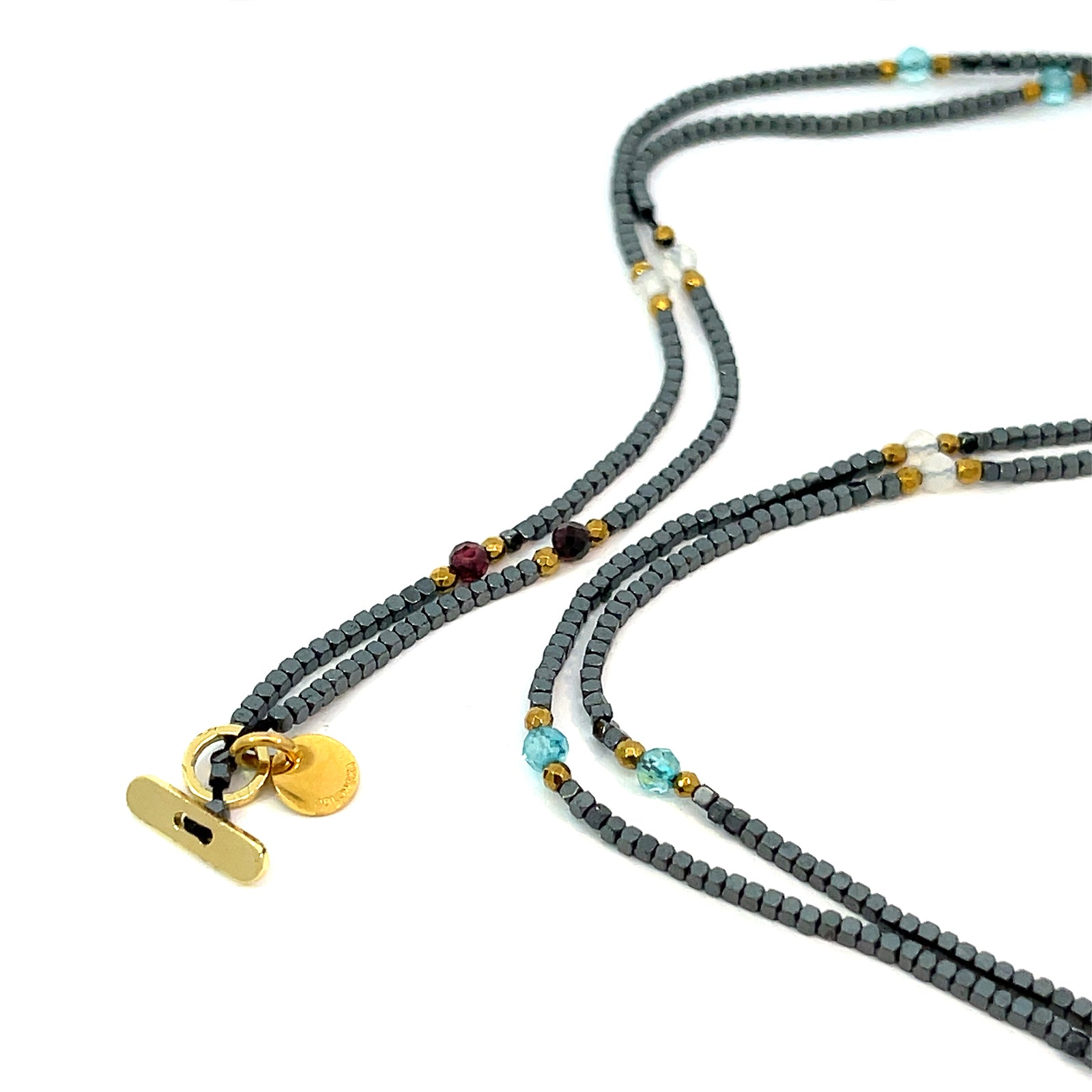 Long Twinkle Hematite Necklace from Gosia Orlowska